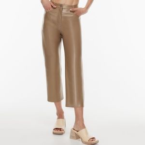 NWT Aritzia Cropped Leather Melina Pants